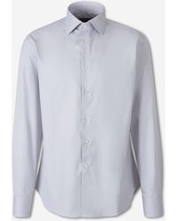 Canali - Cotton Dress Shirt - Lyst