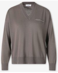 Peserico - Wool Knit Sweater - Lyst