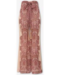 Zimmermann - Printed Casual Pants - Lyst