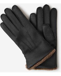 Santa Eulalia Shearling Leather Gloves - Black