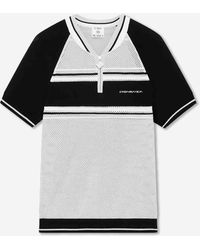 CASABLANCA - Zip-Up Knit Polo Shirt - Lyst
