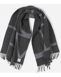 TOTEME - Sciarpa Di Lana Con Monogramma - Lyst