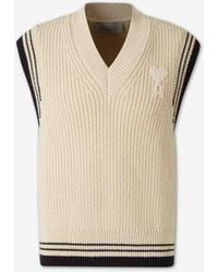 Ami Paris - Wool Knit Vest - Lyst