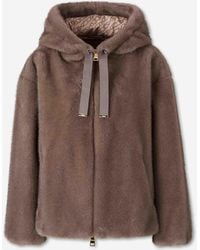 Herno - Chaqueta Capucha Pelo - Lyst