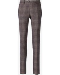 Etro Checked Motif Tailored Trousers - Grey