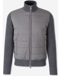 Gran Sasso - Quilted Cardigan Wool Polyester - Lyst