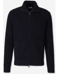 Santa Eulalia - Wool Cardigan With Zipper - Lyst