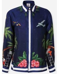 CASABLANCA - Camisa Seda Estampado - Lyst