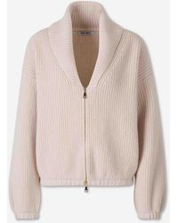 ELY ELY - Cashmere Zip Cardigan - Lyst