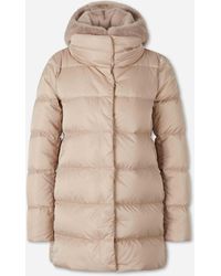 Herno - Down Jacket With Hood And Fur - Lyst