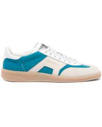 Santoni - Light And Velvet, Suede And Leather Dbs Oly Sneaker - Lyst