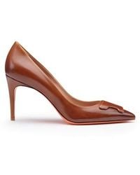 Santoni - Braune -Pumps Sibille Für Damen Aus Leder Mit Hohem Absatz - Lyst