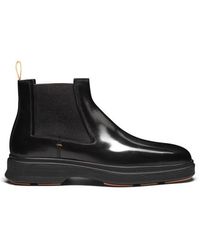 Santoni - Schwarze Stiefeletten Easy Nova Für Herren Aus Leder - Lyst