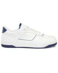 Santoni - Weiß-Blaue Sneak-Air-Sneakers Für Herren Aus Leder Weiss, Größe - Lyst
