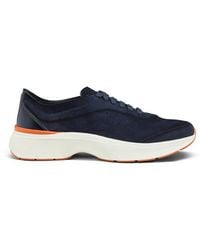 Santoni - Blaue Easy Bounce Sneakers Für Herren Aus Wildleder Und Leder - Lyst