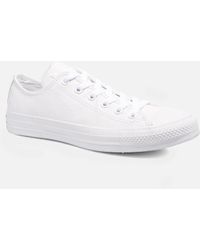 Converse - Chuck Taylor All Star Monochrome Leather Ox W - Lyst