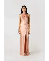 SAU LEE - Penelope Backless Satin Gown - Lyst