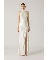 SAU LEE - Penelope Backless Satin Gown - Lyst
