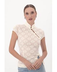 SAU LEE - Iris Crochet Top - Lyst