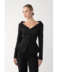 SAU LEE - Nicola Crepe Top - Lyst