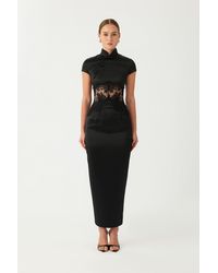 SAU LEE - Charlize Satin Dress - Lyst