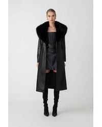 SAU LEE - Simone Faux Leather Coat - Lyst