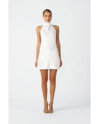 SAU LEE - Penny Backless Satin Mini Dress - Lyst