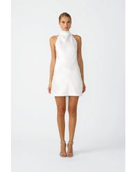 SAU LEE - Penny Backless Satin Mini Dress - Lyst