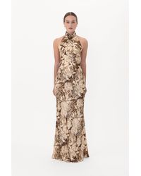 SAU LEE - Nikita Satin Dress - Lyst