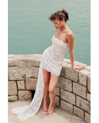 SAU LEE - Amelita Lace Mini Dress - Lyst