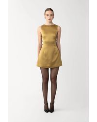 SAU LEE - Teddi Satin Mini Dress - Lyst
