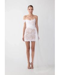 SAU LEE - Reign Lace Mini Dress - Lyst