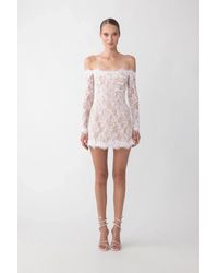 SAU LEE - Rachael Lace Mini Dress - Lyst