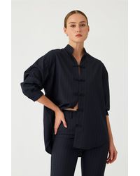 SAU LEE - Leo Pinstripe Shirt - Lyst