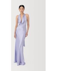 SAU LEE - Pearl Satin Gown - Lyst