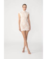 SAU LEE - Sia Lace Mini Dress - Lyst