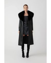 SAU LEE - Simone Faux Leather Coat - Lyst