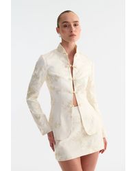 SAU LEE - Roan Satin Tang Blazer - Lyst
