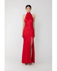 SAU LEE - Penelope Backless Satin Gown - Lyst