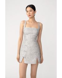 SAU LEE - Aidan Tweed Mini Dress - Lyst