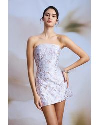 SAU LEE - Jodie Jacquard Mini Dress - Lyst