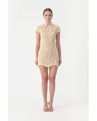SAU LEE - Lori Beaded Mini Dress - Lyst