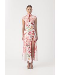 SAU LEE - Vanessa Satin Dress - Lyst