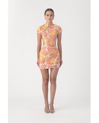 SAU LEE - Jada Jacquard Mini Dress - Lyst