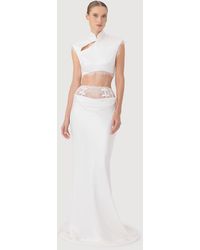 SAU LEE - Lila Satin Skirt - Lyst