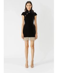 SAU LEE - Margaux Velvet Mini Dress - Lyst