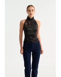 SAU LEE - Elva Satin Top - Lyst