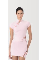 SAU LEE - Chase Knit Top - Lyst
