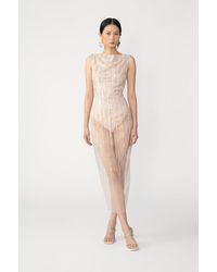 SAU LEE - Marci Beaded Maxi Dress - Lyst