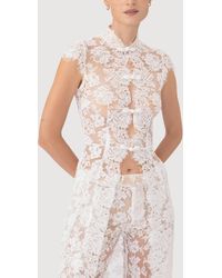 SAU LEE - Saphina Lace Top - Lyst